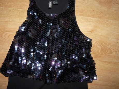 Elastické s flitrami, h&m,36