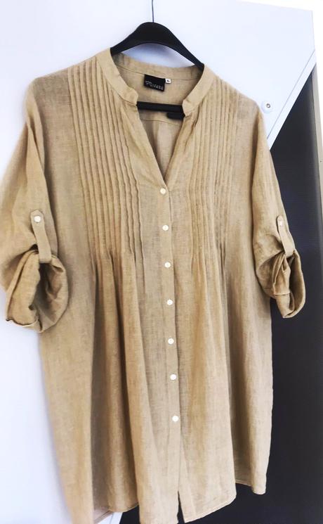 Ľanová voľná košeľa, xl