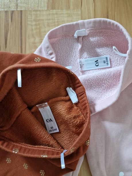 C&a zateplené legíny 2ks,veľ.92, baby club,92