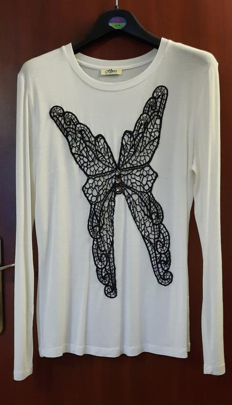 Tričko s aplikáciou allora, l