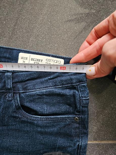 Úzke skinny elastické rifle, esmara,xs