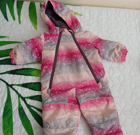 Zimný overál 62/68 oteplovačky, lupilu,62