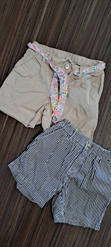 2x kraťasy, h&m,110