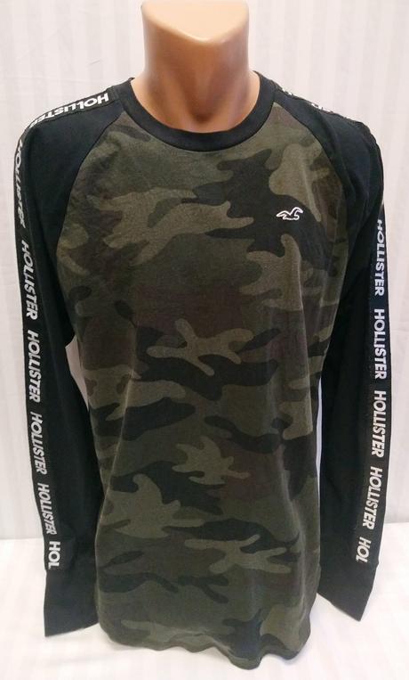 Pánske zeleno čierne tričko, hollister, m, hollister,m
