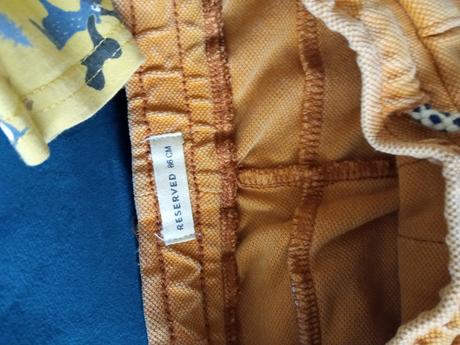 Reserved horčicové nohavice a tričko lesné zvierat, reserved,86