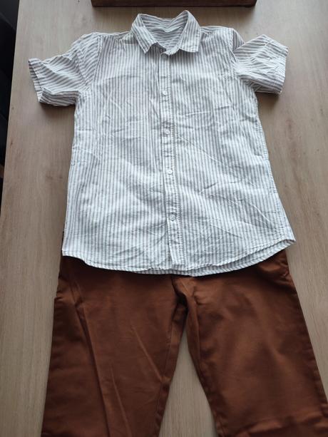 Hnedé chino nohavice, 164