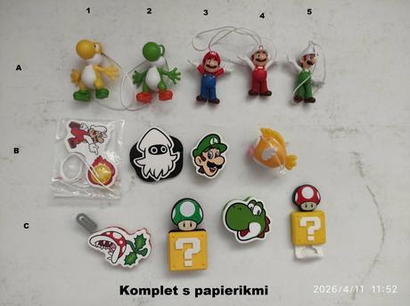 Kinder barbie, mario, natoons, marvel, 