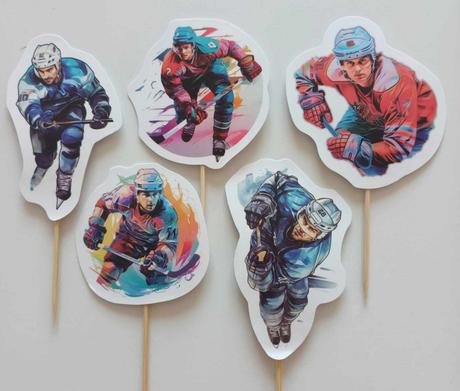 Tortový zápich hokej (15ks) - skladom, nv-5, 