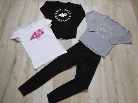 4f  tričká bavlnené+legíny,  158v, alebo s,, 158–170