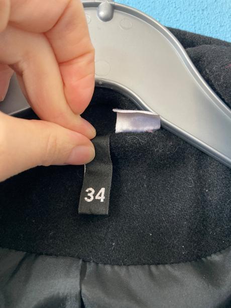 Čierny kabat, h&m,34