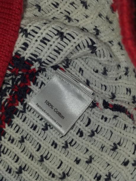 Teplé pletené šaty s nordickým vzorom, 68