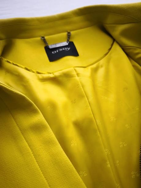 Jedinečný jarný zelenožltý kabát orsay top stav,, orsay,l