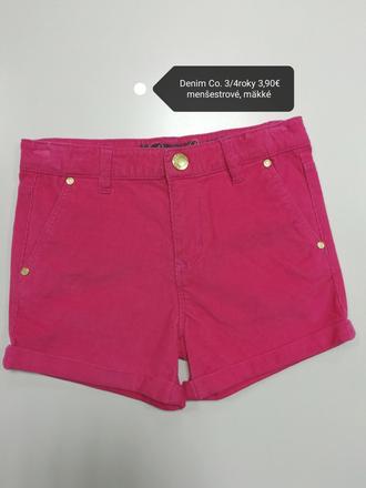 Ružové menšestrové kraťasy, denim co,104