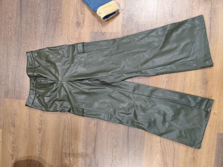 Koženkové nohavice, fishbone,40