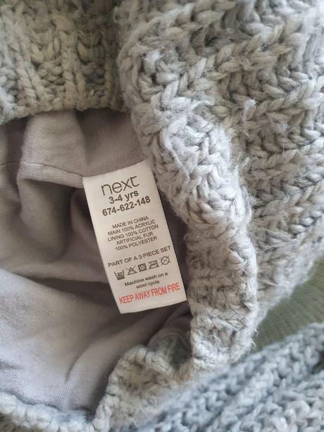 Čiapka, šál a rukavice, next,104