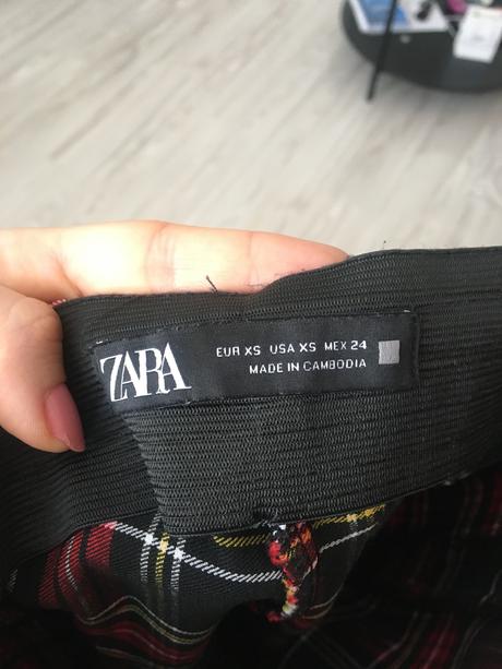 Zara kárované nohavice, zara,xs