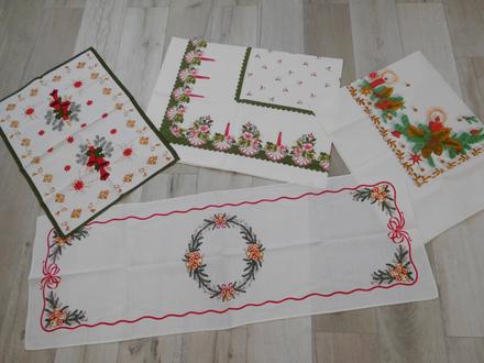 Vianočné obrusy retro,