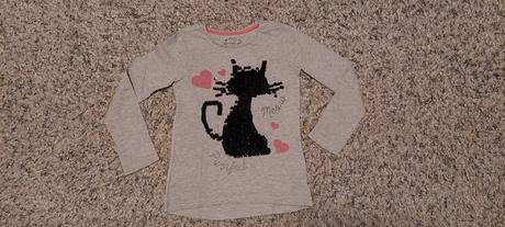 Tričko s flitrami 8-9r., f&f,134