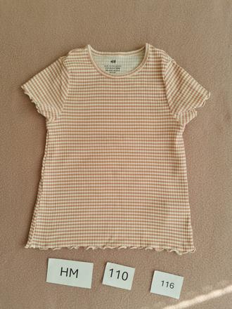 Pruzkovane hm tricko, h&m,110