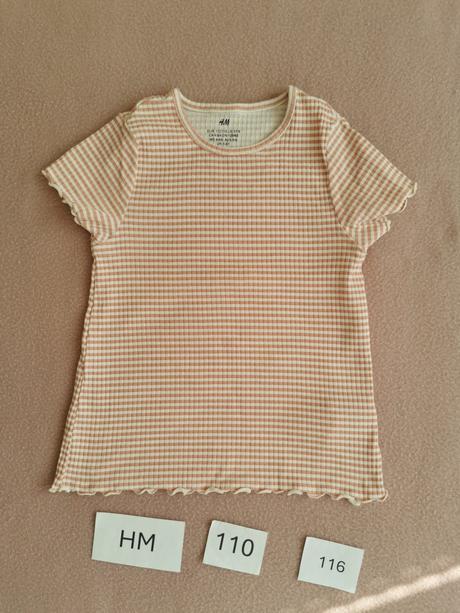 Pruzkovane hm tricko, h&m,110