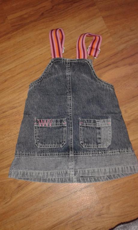 Riflová sukňa na traky, baby,74