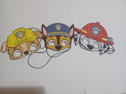 Karnevalové masky paw partol, 