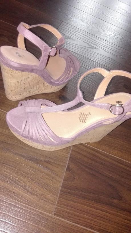 Dámske fialové sandále h&m, h&m,39