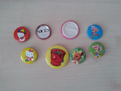 Brošne - hello kitty, barbie, jahodka, 