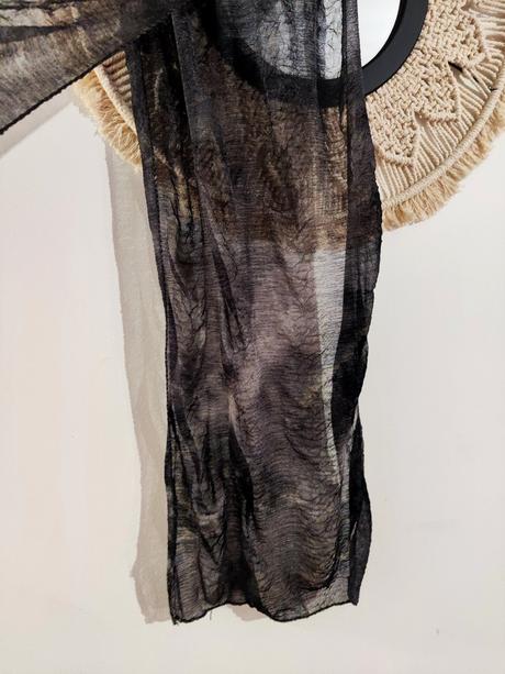 Sivá melírovaná šatka, 