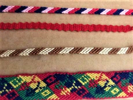 Tkané etno náramky - sada 15 ks,