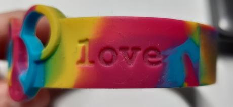 Disney dúhový silikónový náramok peace & love, disney