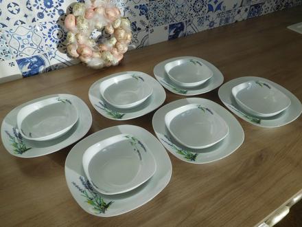 Taniere s miskami porcelánové-6+6,, 
