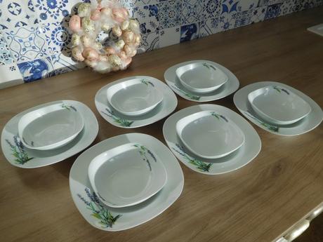 Taniere s miskami porcelánové-6+6,, 