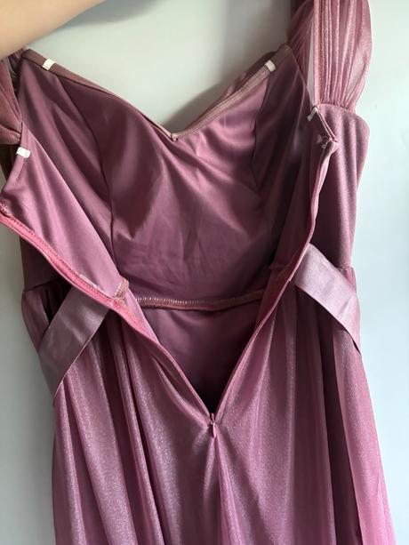 Ružové dlhé spoločenské šaty, m