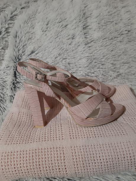 Graceland ružové sandálky n opätku, graceland,38