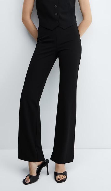 Široké rovné nohavice, mango,m