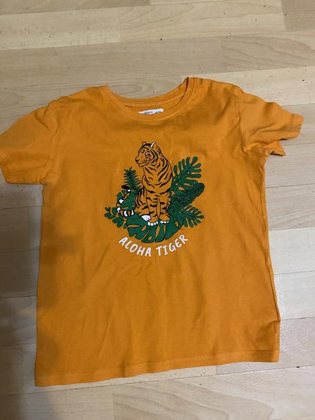 Tričko pomarančové, fox & bunny,140