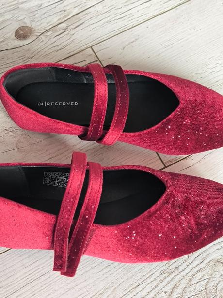Zamatové balerínky, reserved,34