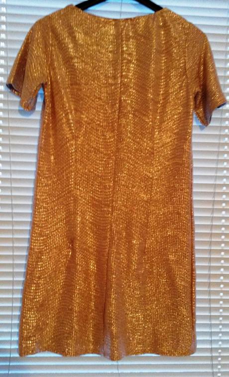 Kratke zlate šaty / predlzeny top, s