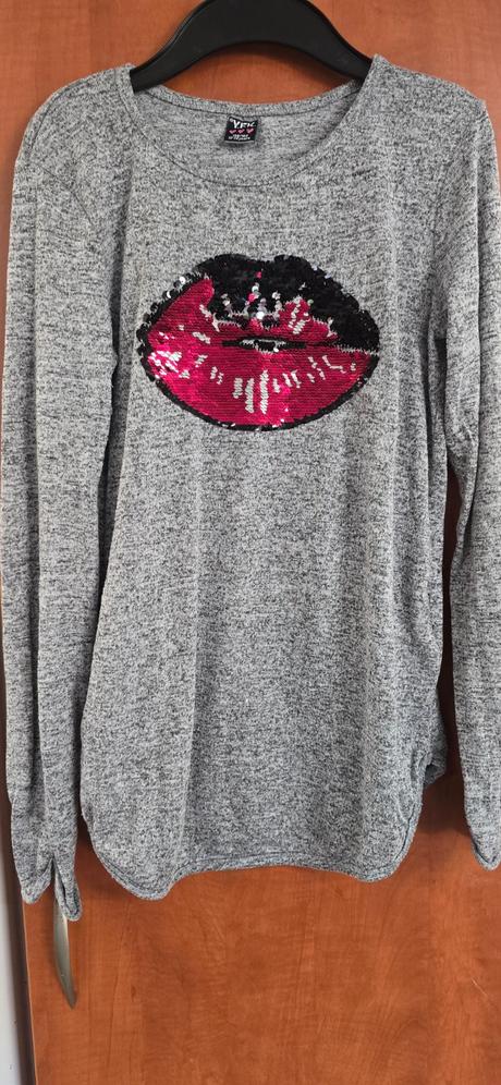 Pulovre s flitrom 158-164 3 ks, kik,164