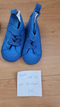 Modré  tenisky  h&m veľ 22, h&m,22