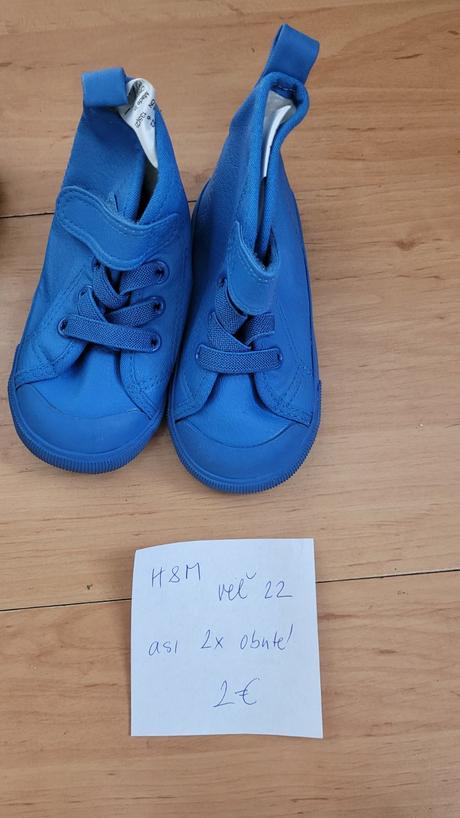 Modré  tenisky  h&m veľ 22, h&m,22
