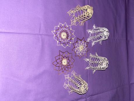 Hačkované vianočné ozdoby, 