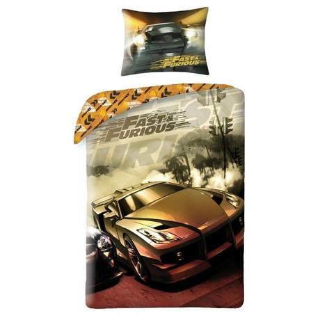 Obliečky rýchlo a zbesilo gold 140/200, 70/90, šírka (cm): 140,dĺžka (cm): 200