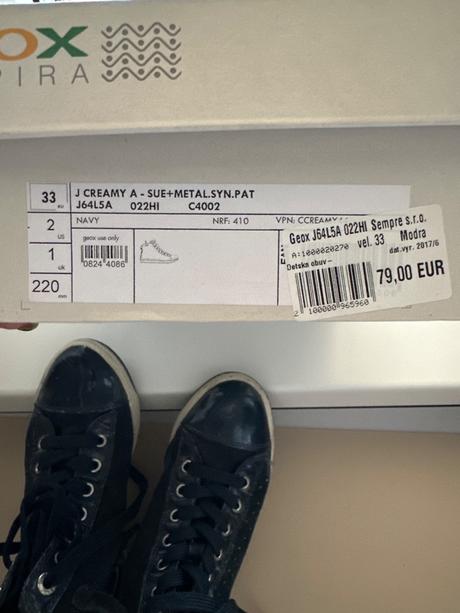Členkové tenisky, geox,33