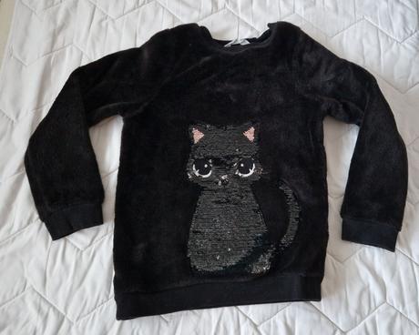Flitrova mikina macka na5az6rokov, h&m,122