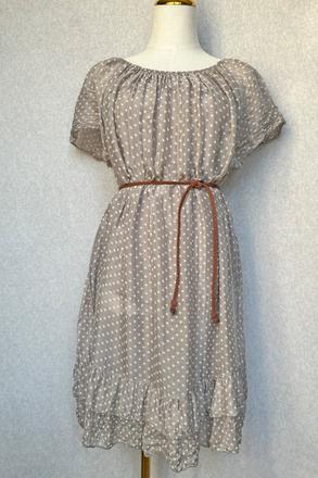 Hodvábne šaty s polka dot, s