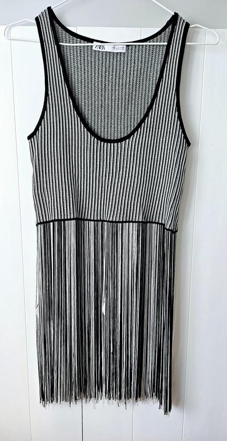 Pletene tielko so strapcami, zara,s