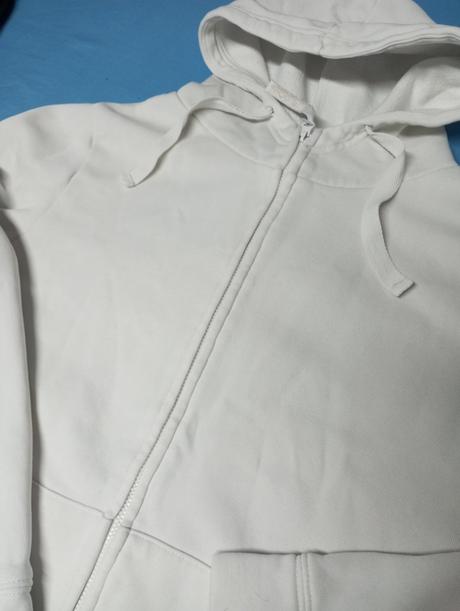Biela mikina na zips, 140