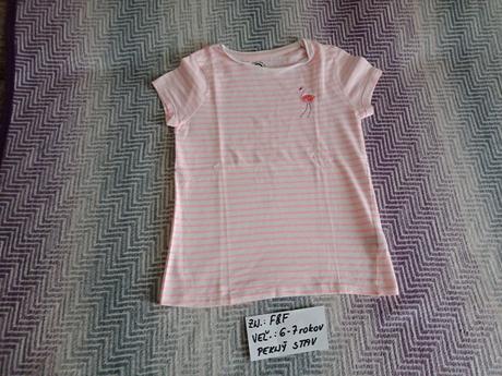 Dievčenské tričká zn.f&f veľ.6-7rokov, f&f,116